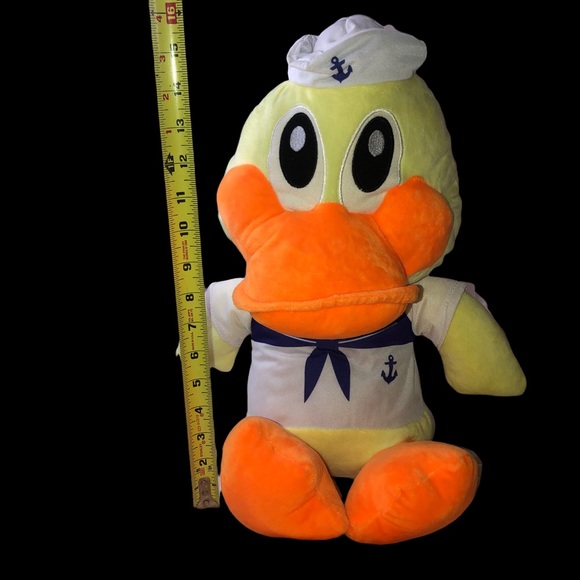 Large 16” Nautical Navy Duck Plush ArtCreativity Sailor Duck Soft Plush Quacker - Picture 8 of 9
